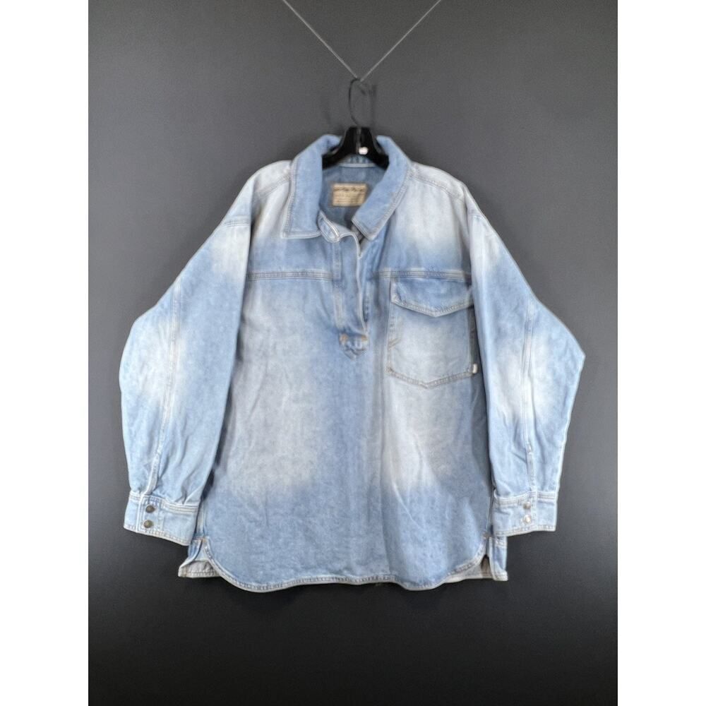 NWOT Free People We The Free Leah Denim Pullover Size Large